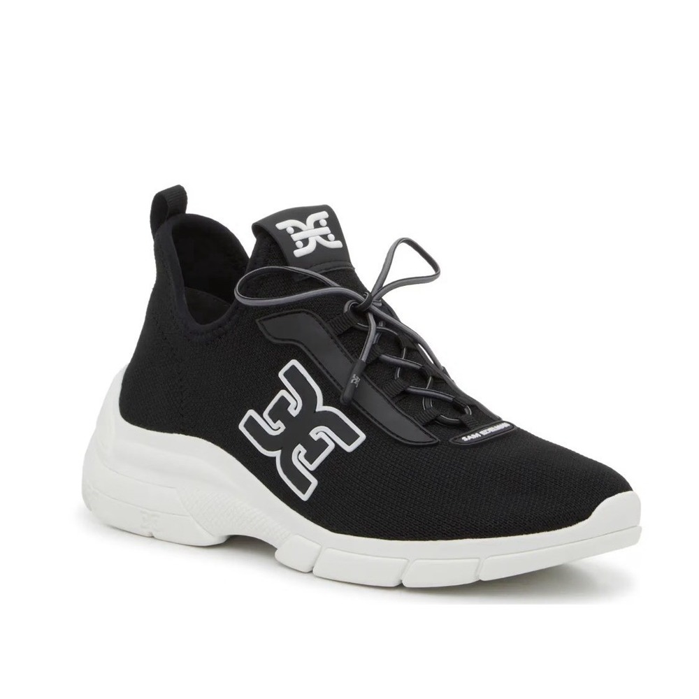 Sam Edelman Women's Cami Knit Lace Up Black Sneakers Size 5.5